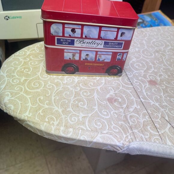 Vintage Bentley's Red Double-Decker Bus Tin - Picture 1 of 4